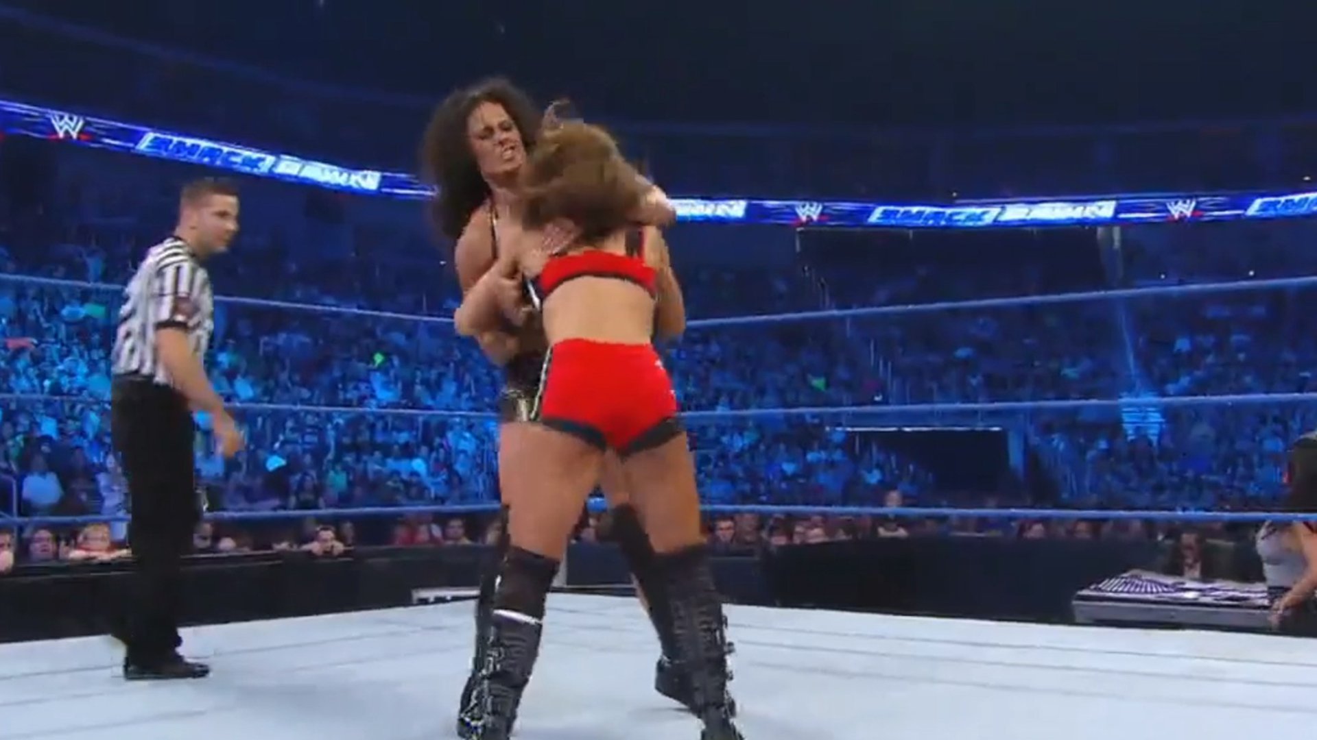 Aj Lee And Kaitlyn Kissing