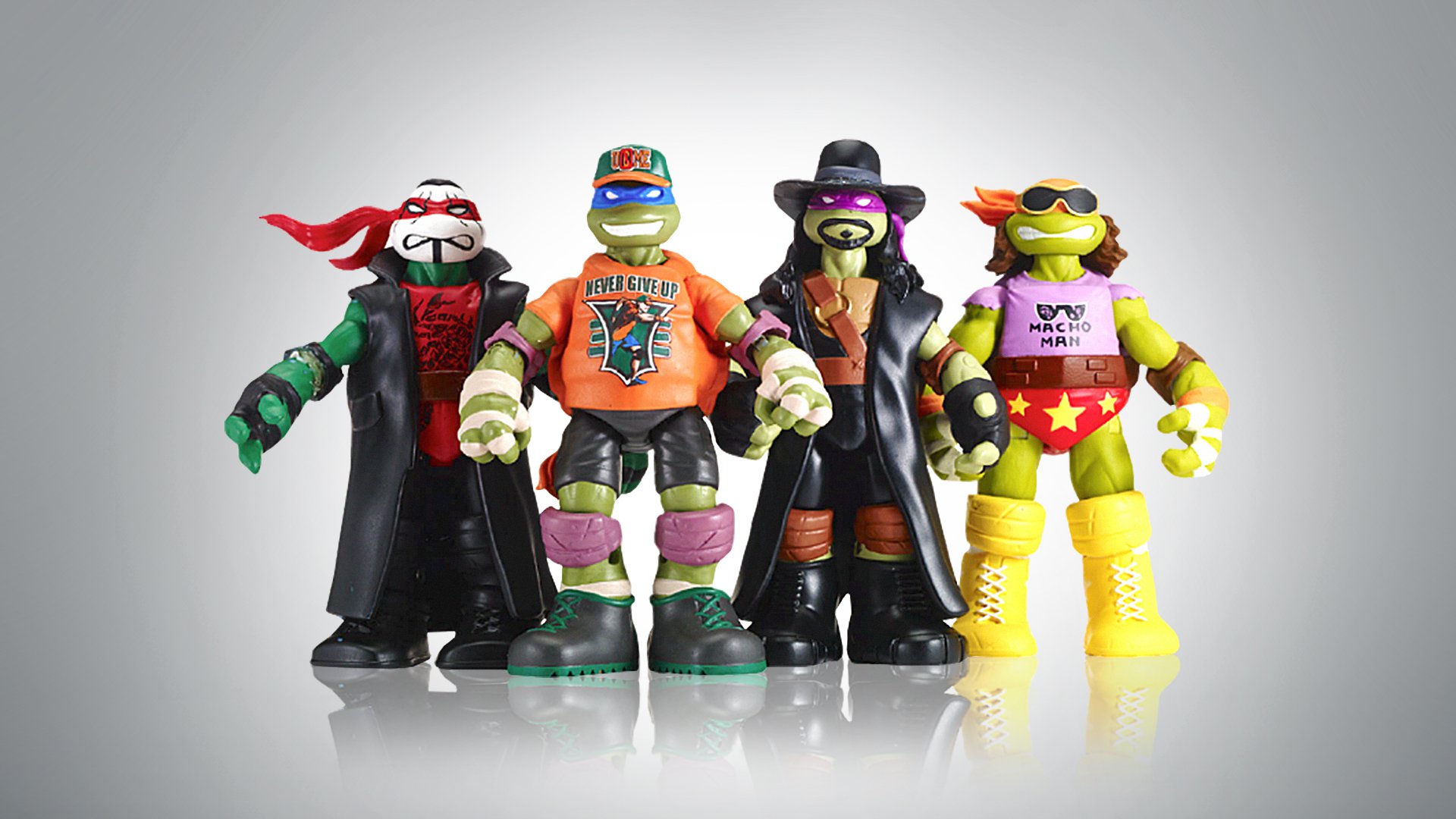 WWE Teenage Mutant Ninja Turtles Ninja Superstars action figures head