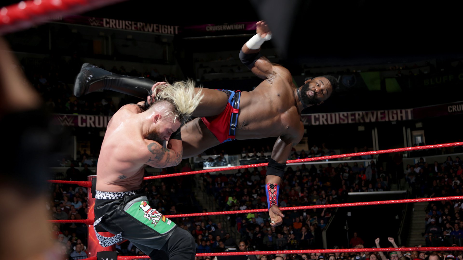 Cedric Alexander Def Wwe Cruiserweight Champion Enzo Amore Via Count Out Wwe 3900