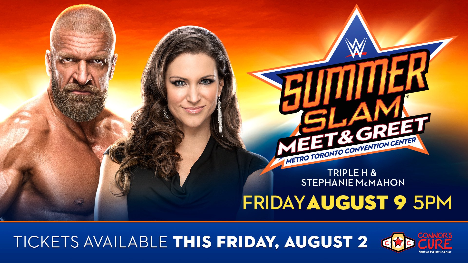 Join Triple H And Stephanie Mcmahon For A Special Summerslam Meet And Greet To Benefit Connors