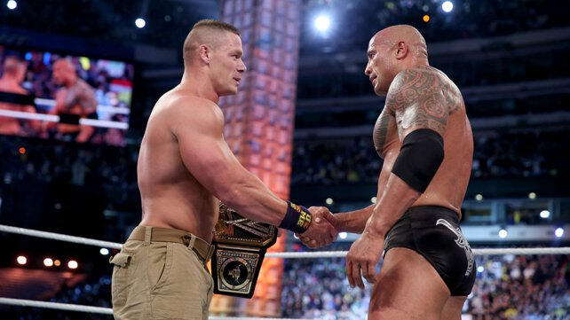John Cena Def Wwe Champion The Rock