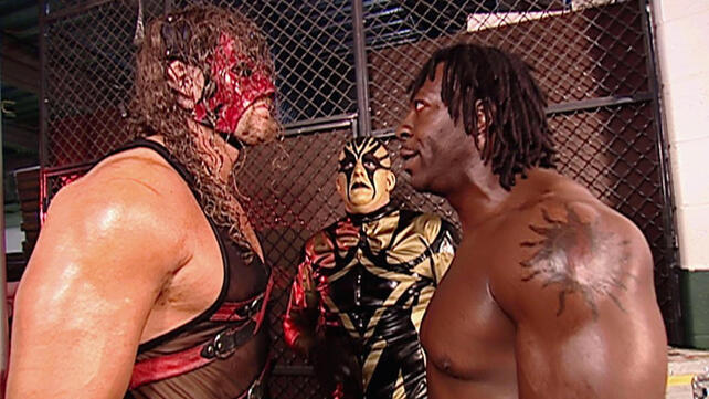 Kane Goldust And Booker T Backstage At Raw Raw November 4 2002 9046