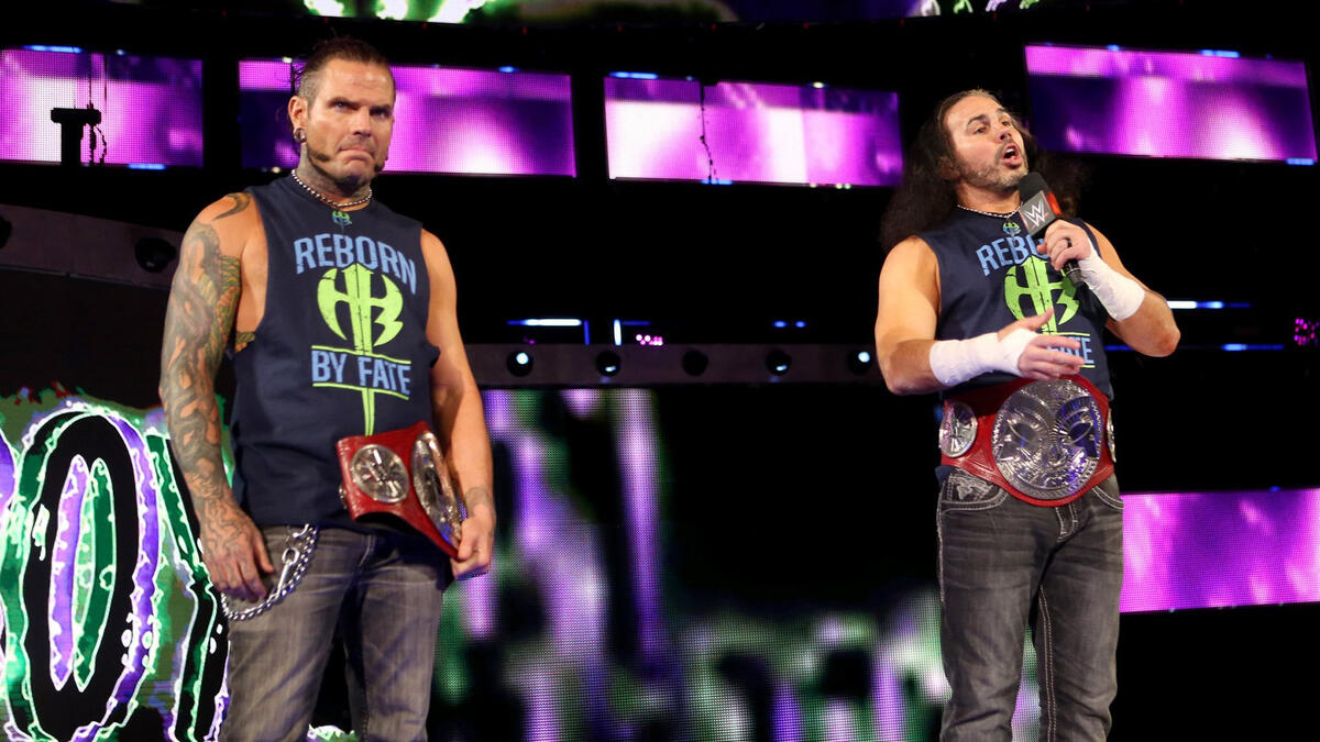 Matt &amp; Jeff hit the scene looking for retribution after being assaulted by Cesaro &amp; Sheamus last night at WWE Payback.