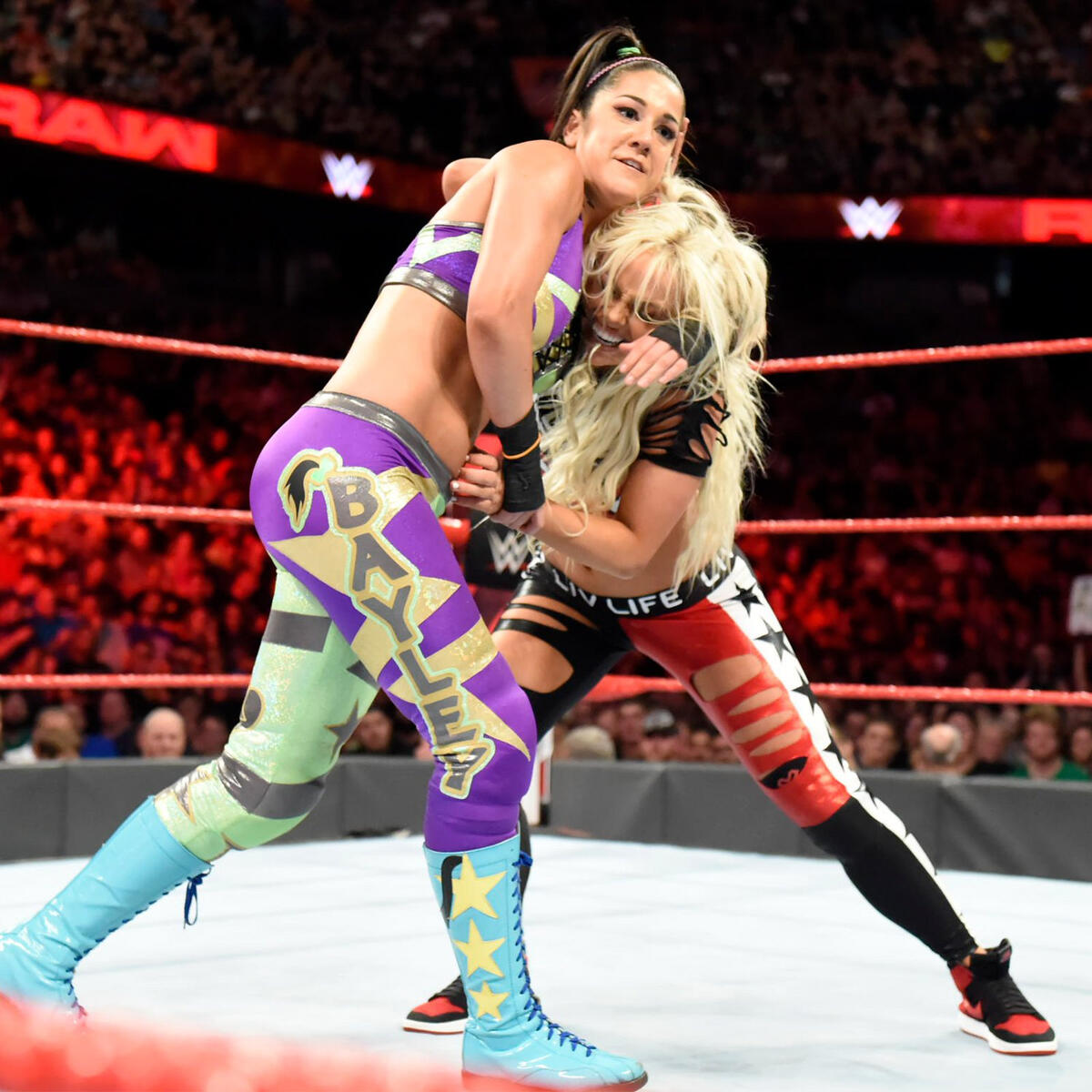 Sasha Banks Bayley Vs Liv Morgan Sarah Logan Photos Wwe