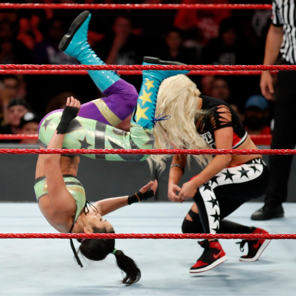 Sasha Banks Bayley Vs Liv Morgan Sarah Logan Photos WWE