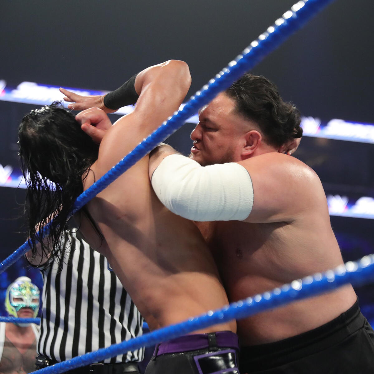 Rey Mysterio Mustafa Ali Vs Samoa Joe Andrade Cien Almas Photos