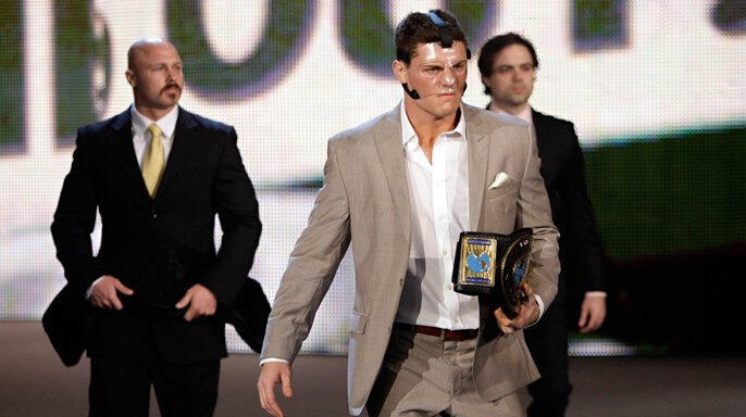 Intercontinental Champion Cody Rhodes emerges with something to say at WWE Hell in a Cell.