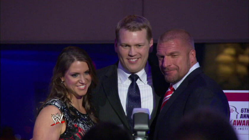 WWE - Triple H and Stephanie McMahon on the set of a Muscle