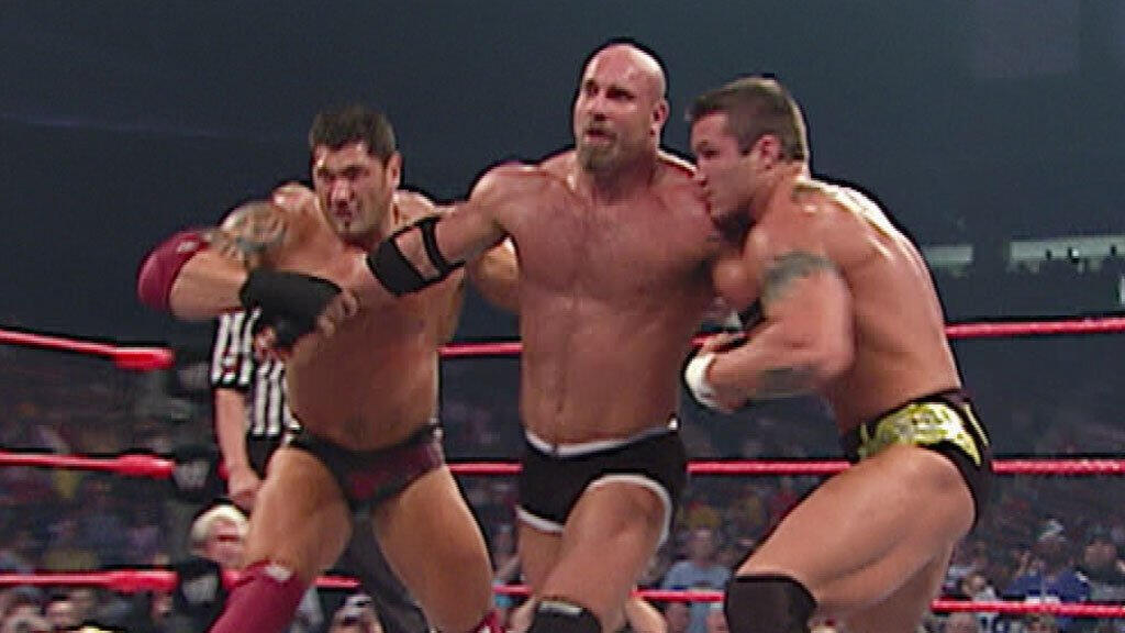 Goldberg Vs Evolution Handicap Match Raw Nov 17 2003 WWE