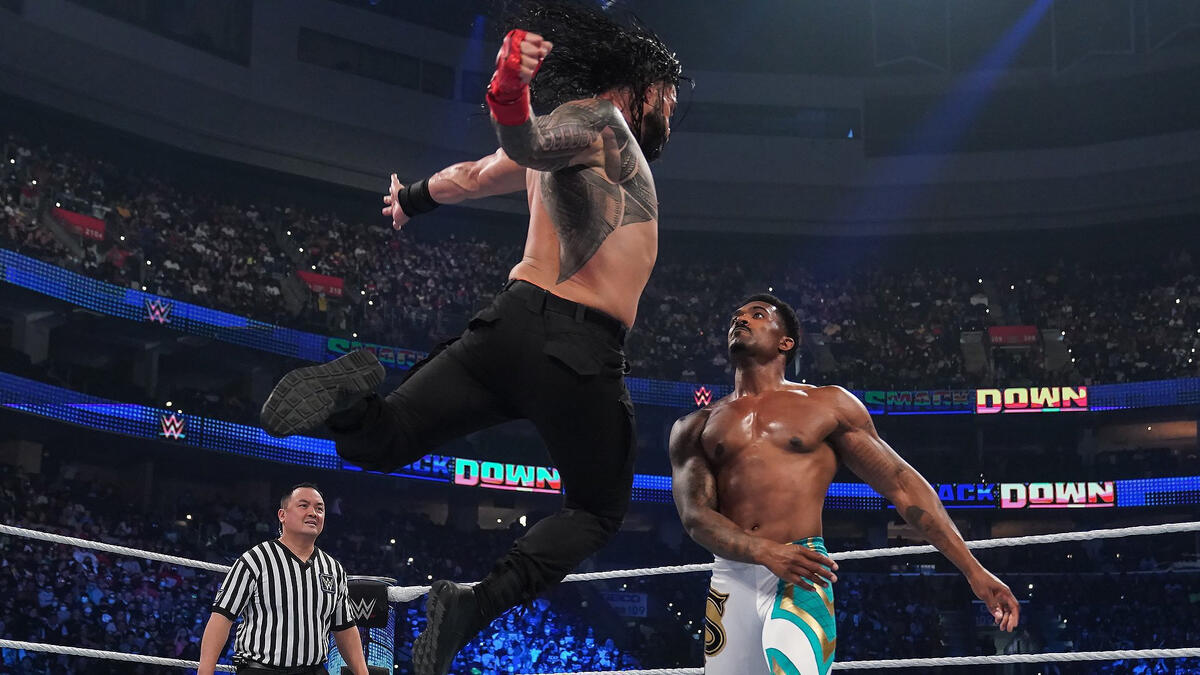 Roman Reigns Vs Montez Ford SmackDown Sept 24 2021 WWE