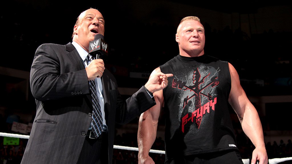 Paul Heyman and Brock Lesnar on Monday Night RAW