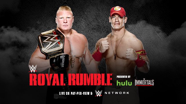 WWE World Heavyweight Champion Brock Lesnar vs. John Cena at Royal Rumble
