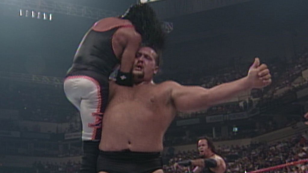 Resultado de imagem para The UndertakerÂ &Â Big ShowÂ vs. X-PacÂ eÂ Kane - SummerSlam 1999