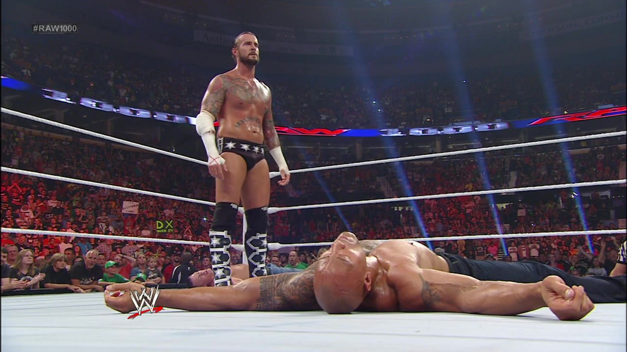 CM Punk gives The Rock the GTS: Raw 1000, July 23, 2012