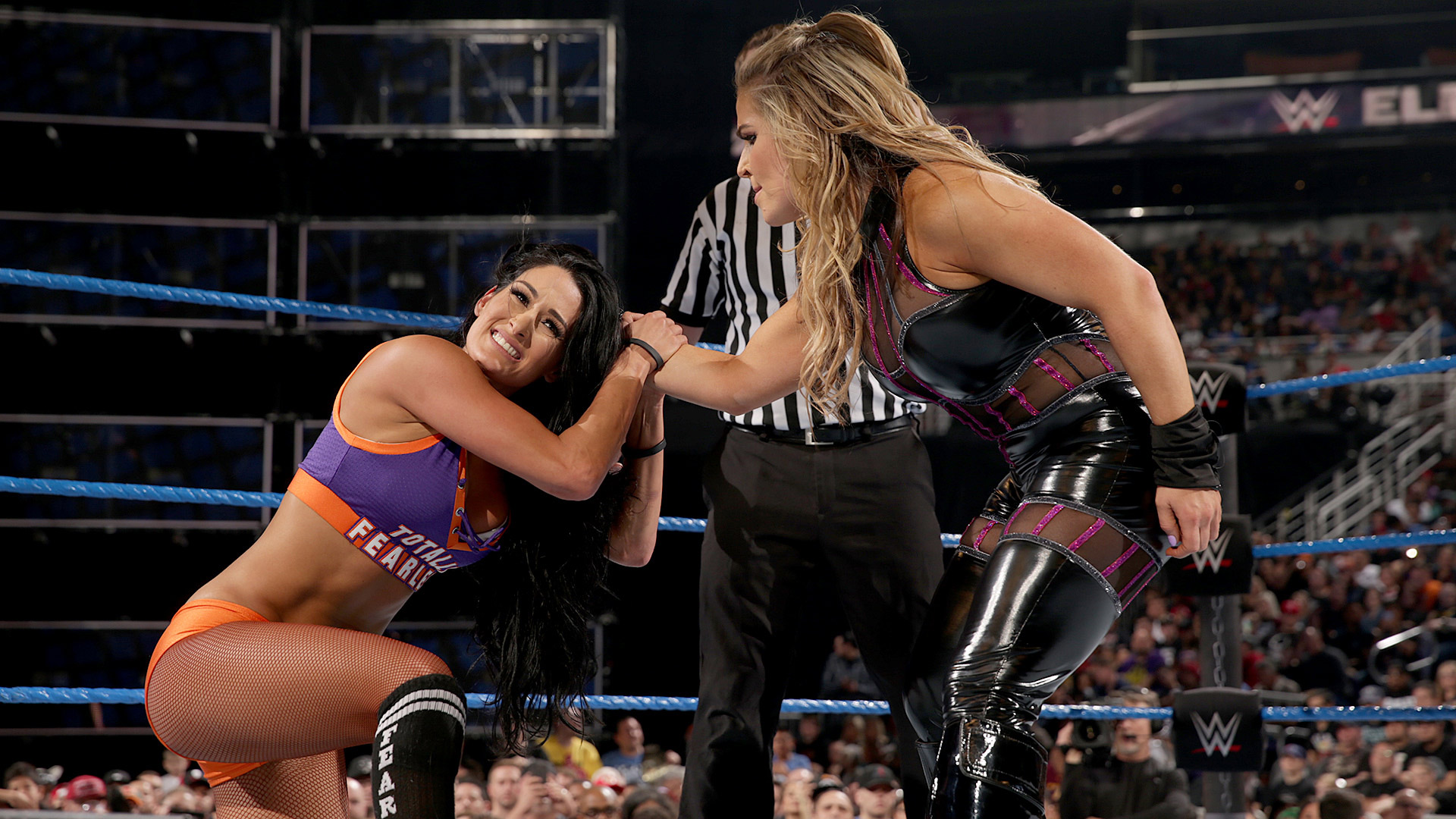 Natalya interrupts and attacks Nikki Bella before SmackDown LIVE:  Exclusive, Jan. 24, 2017 
