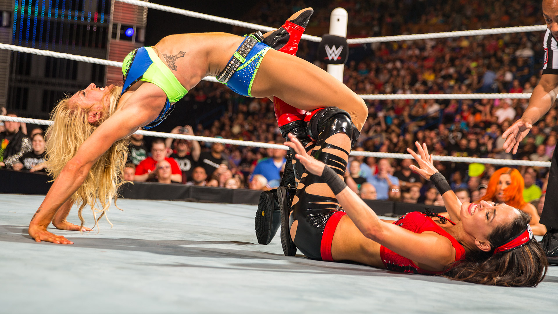 FULL MATCH: Charlotte Flair vs. Brie Bella vs. Sasha Banks: WWE  Battleground 2015