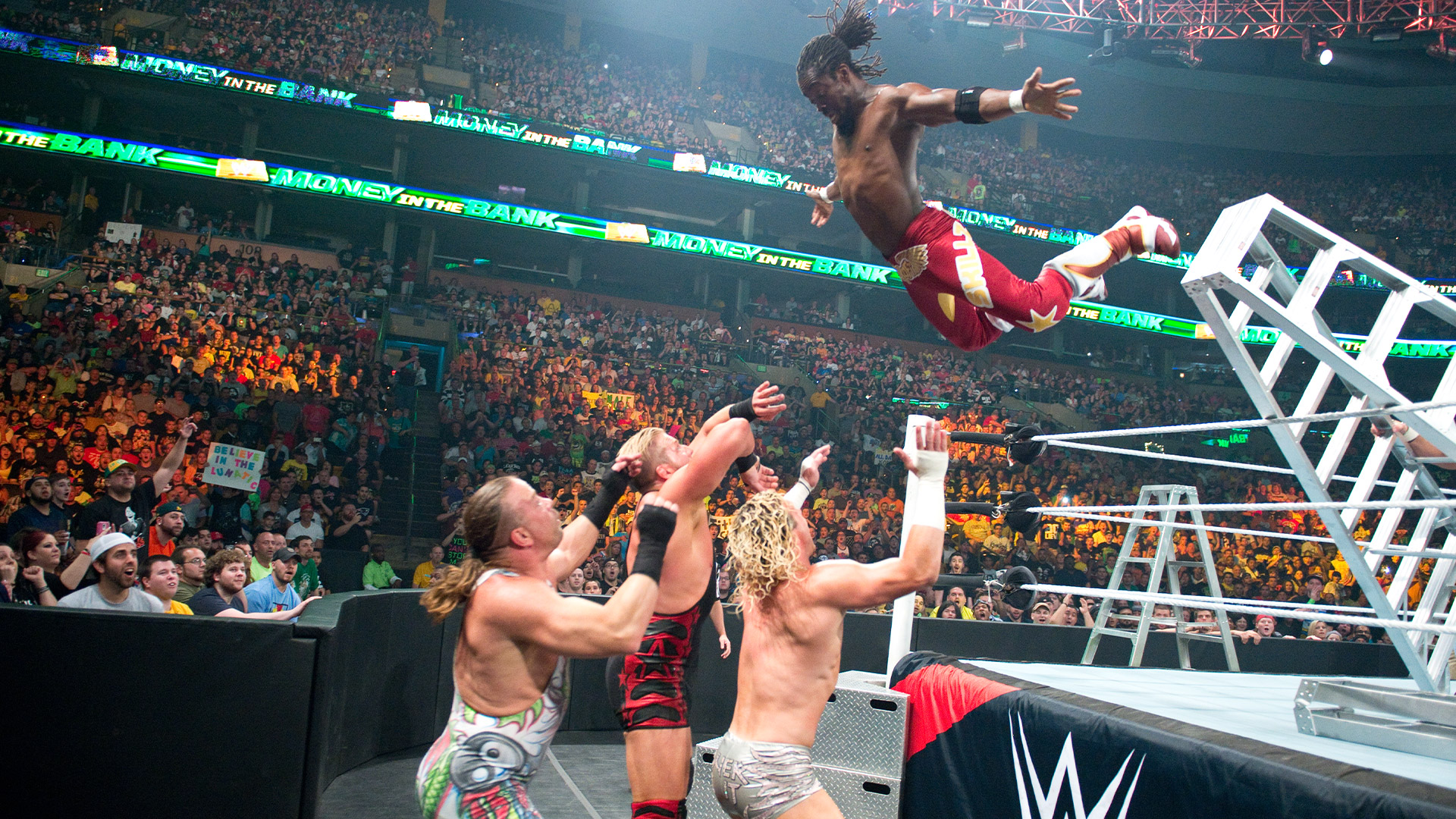 FULL MATCH: Money in the Bank Ladder Match for a WWE World Heavyweight  Title Contract: Money in the Bank 2014