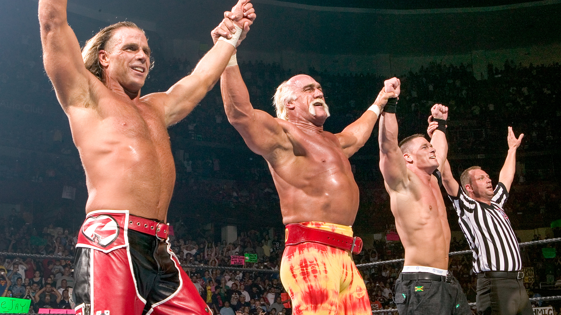 FULL MATCH: Hulk Hogan, Shawn Michaels & John Cena vs. Jericho, Christian &  Tomko: Raw, 6/27/2005