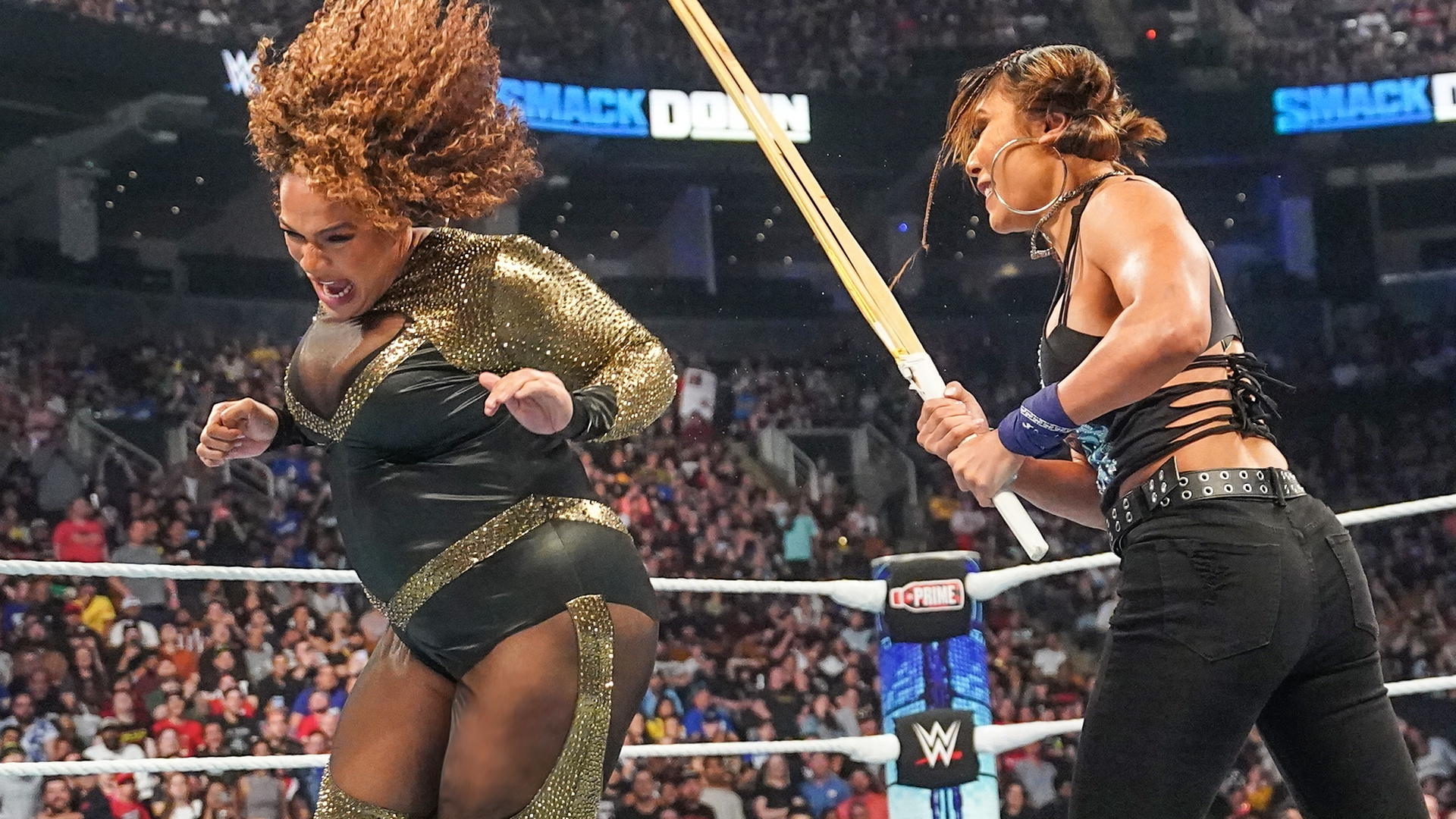 Michin saves Bayley with Kendo stick attack on Nia Jax: SmackDown  highlights, July 5, 2024