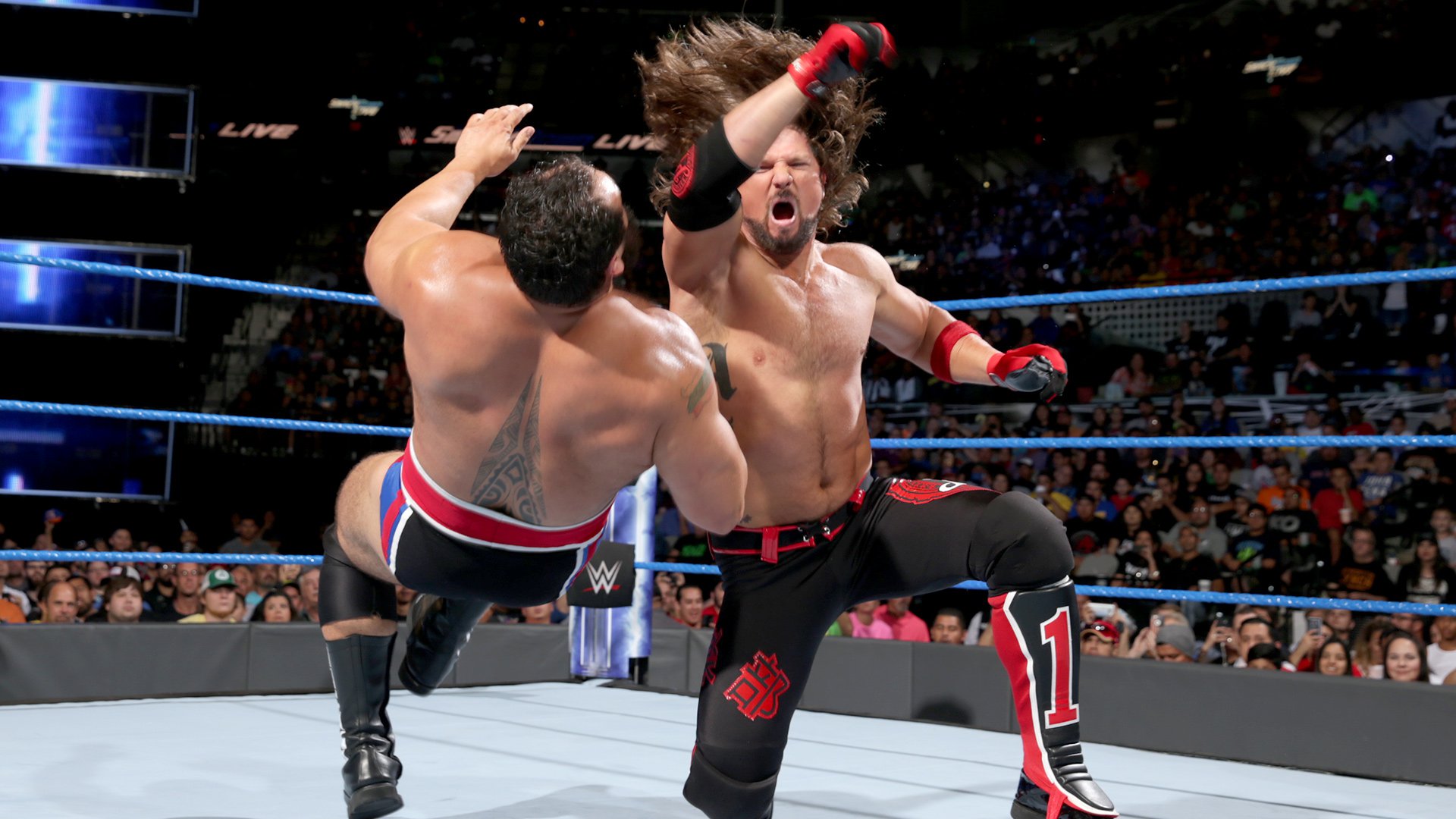 John Cena & AJ Styles def. Kevin Owens & Rusev | WWE