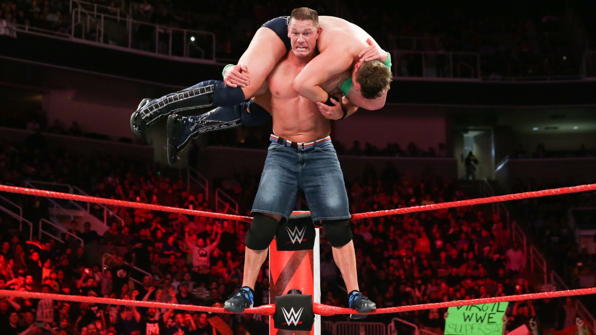 John Cena Def Intercontinental Champion The Miz Loser Enters The Men