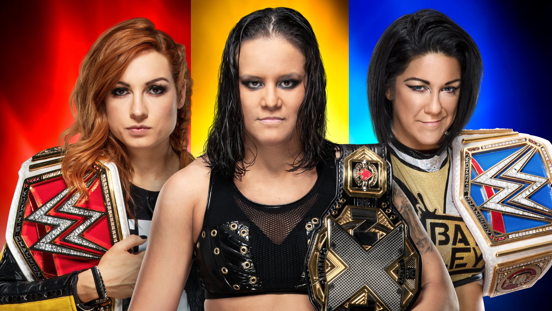 Raw Women’s Champion Becky Lynch Vs. SmackDown Women’s Champion Bayley ...