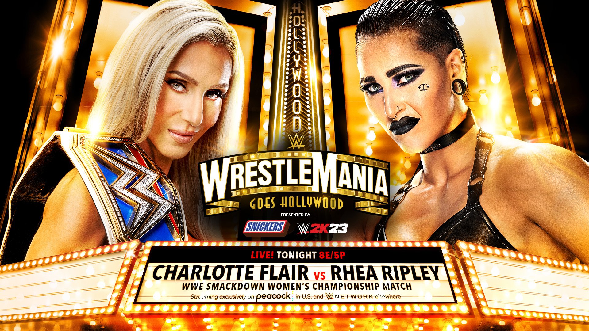 SmackDown Women's Champion Charlotte Flair vs Rhea Ripley WWE