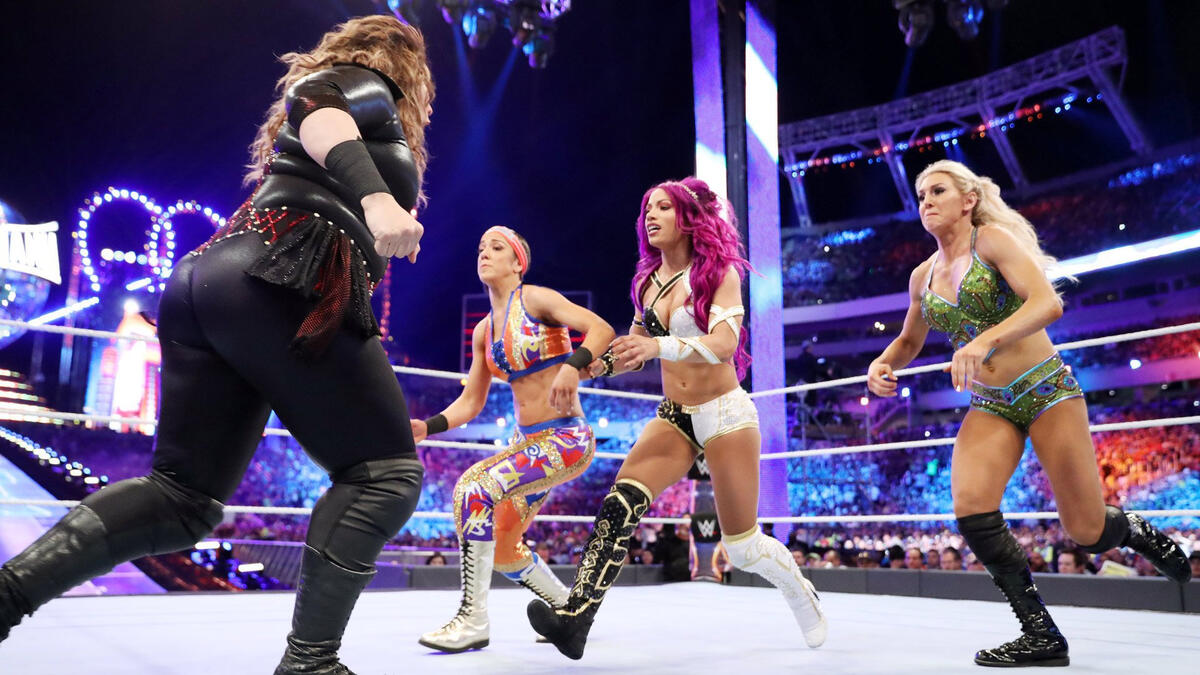 Bayley Vs Charlotte Flair Vs Sasha Banks Vs Nia Jax Raw Womens Championship Fatal 4 Way