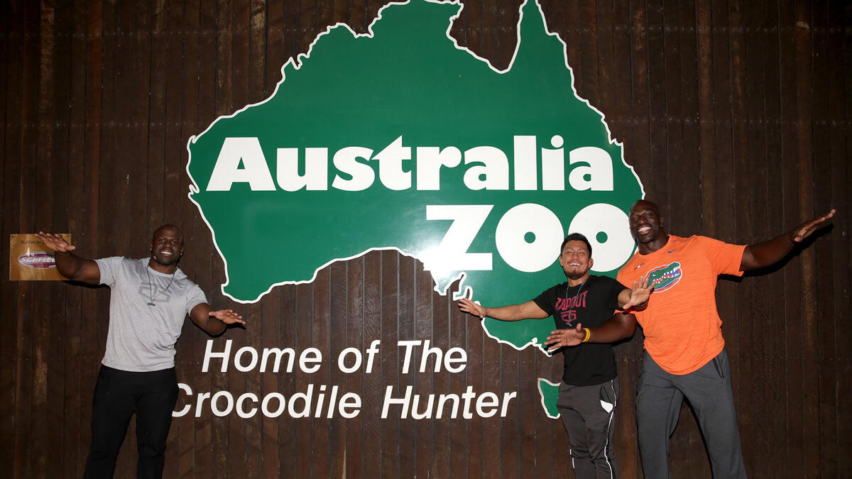 Raw Superstars pal around with the family of Steve Irwin at a Brisbane,  Australia zoo: photos | WWE