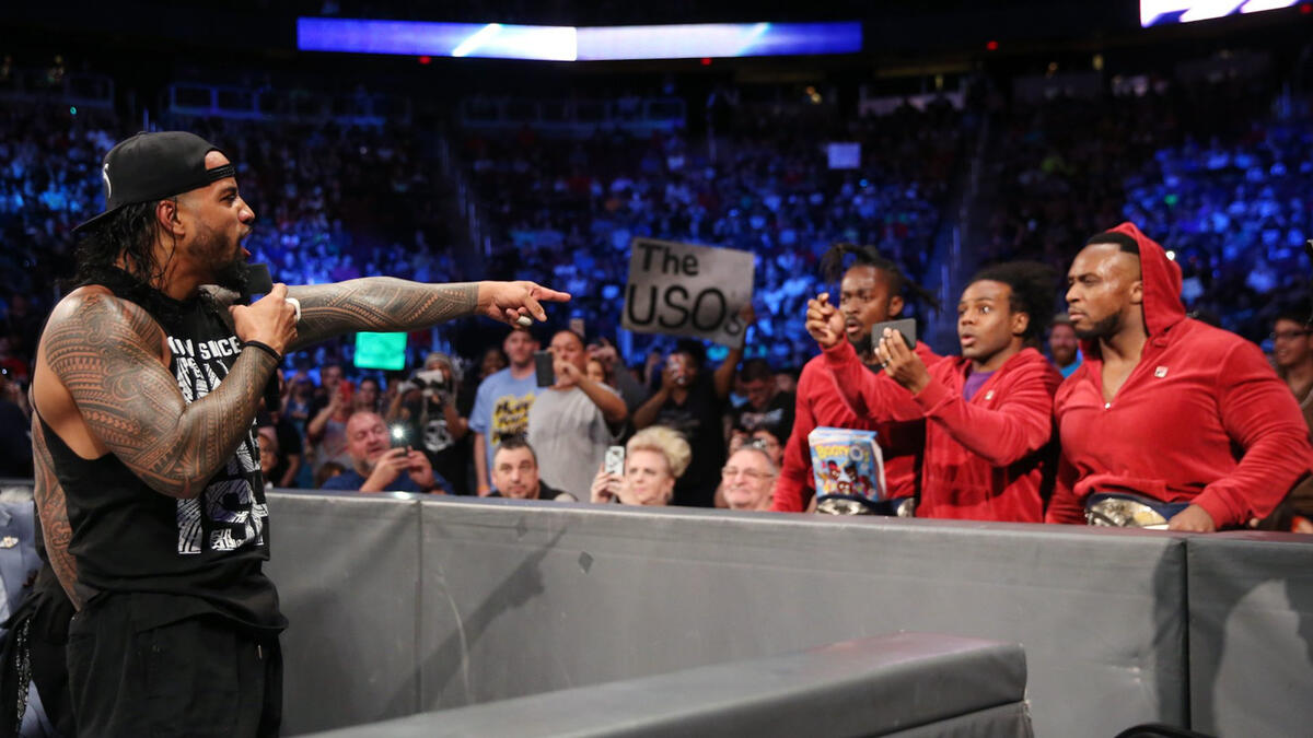 The Usos chastise The New Day for treating everything like a joke.