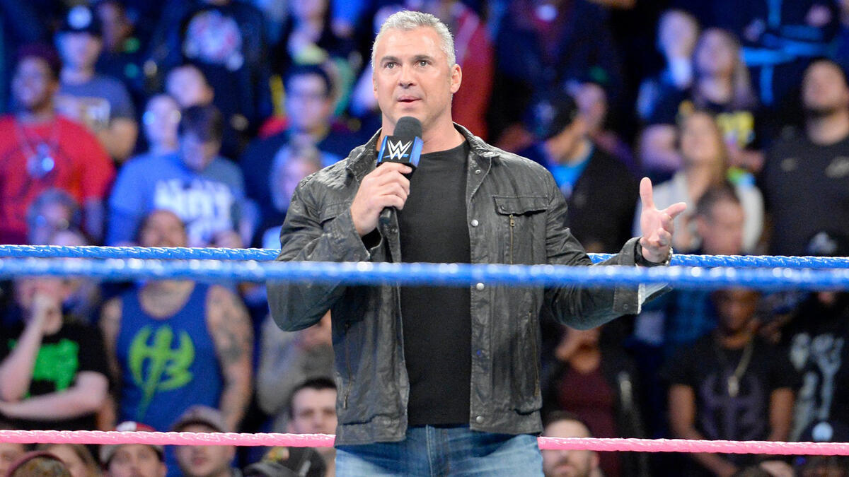 SmackDown LIVE Commissioner Shane McMahon kicks off Team Blue.