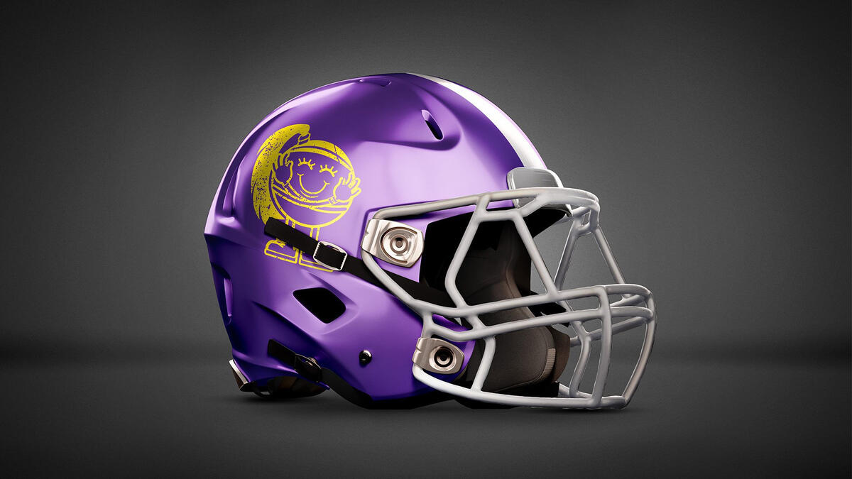 WWE-inspired football helmets: photos