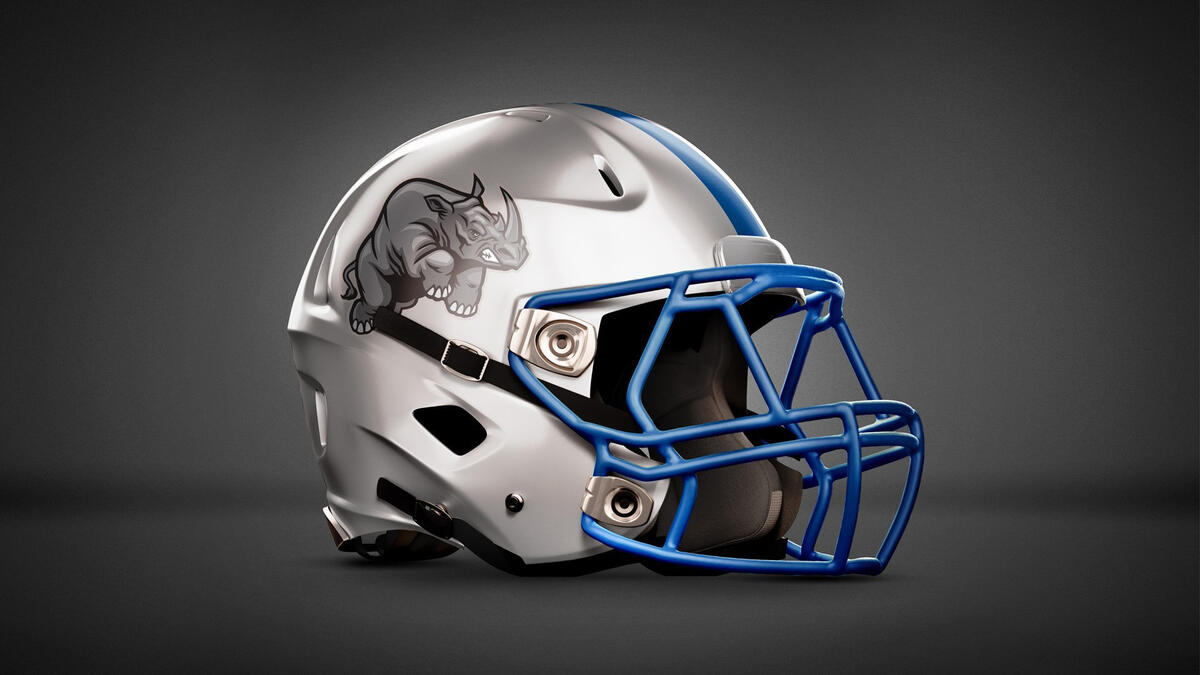 WWE-inspired football helmets: photos