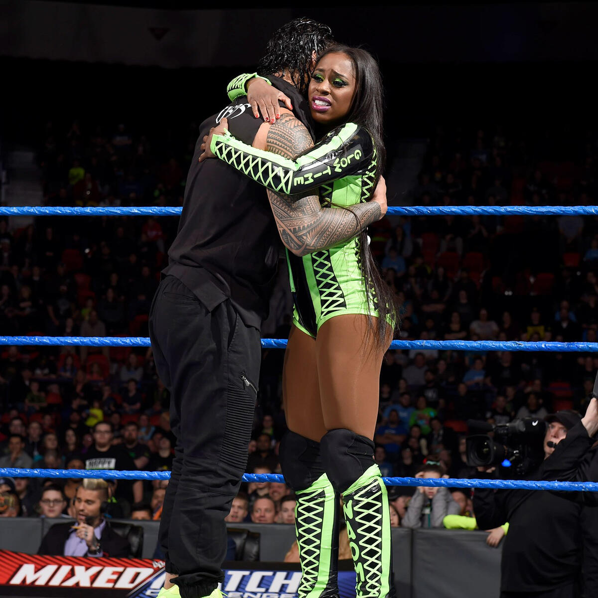 WWE Mixed Match Challenge Week 8 - Braun Strowman & Alexa Bliss vs. Jimmy  Uso & Naomi: photos | WWE