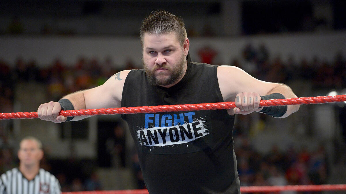 Kevin Owens sneers just prior to his main event match.