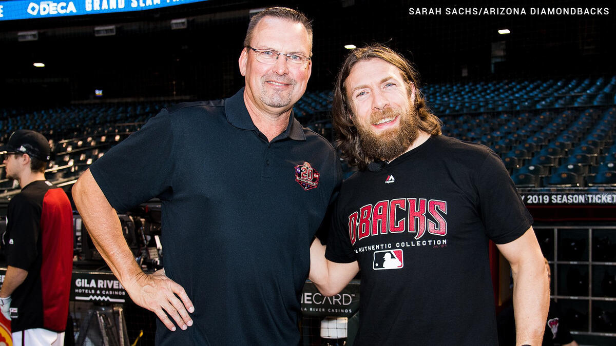 Arizona Diamondbacks - D-backs Randy Johnson smiles alongside his