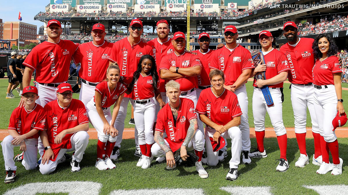 The Miz plays in the MLB Celebrity Softball Game 2019: photos