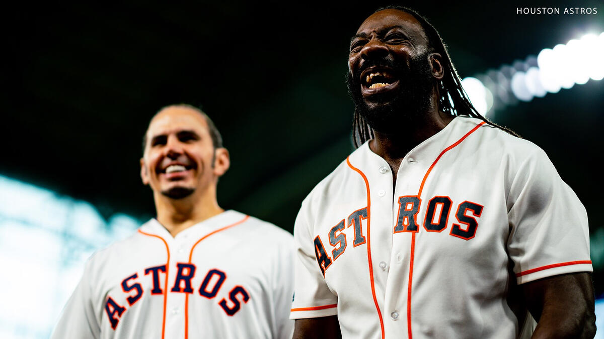 Booker T and Matt Hardy at Houston Astros game: photos
