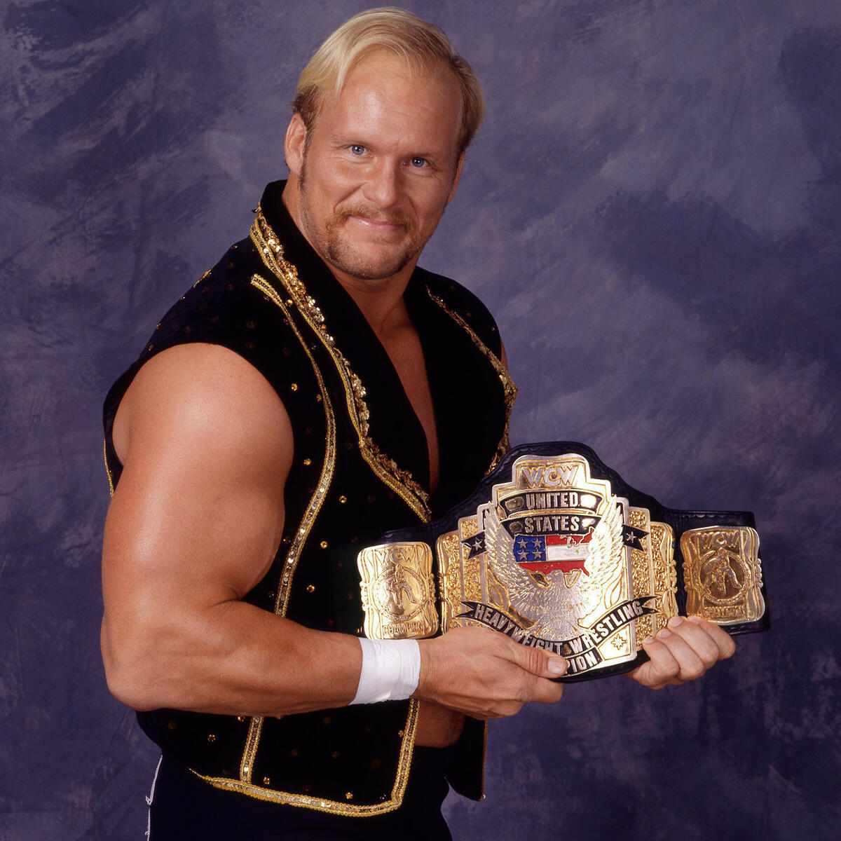 Stone Cold Steve Austin WWE Unsigned In Ring Holding Title Photograph