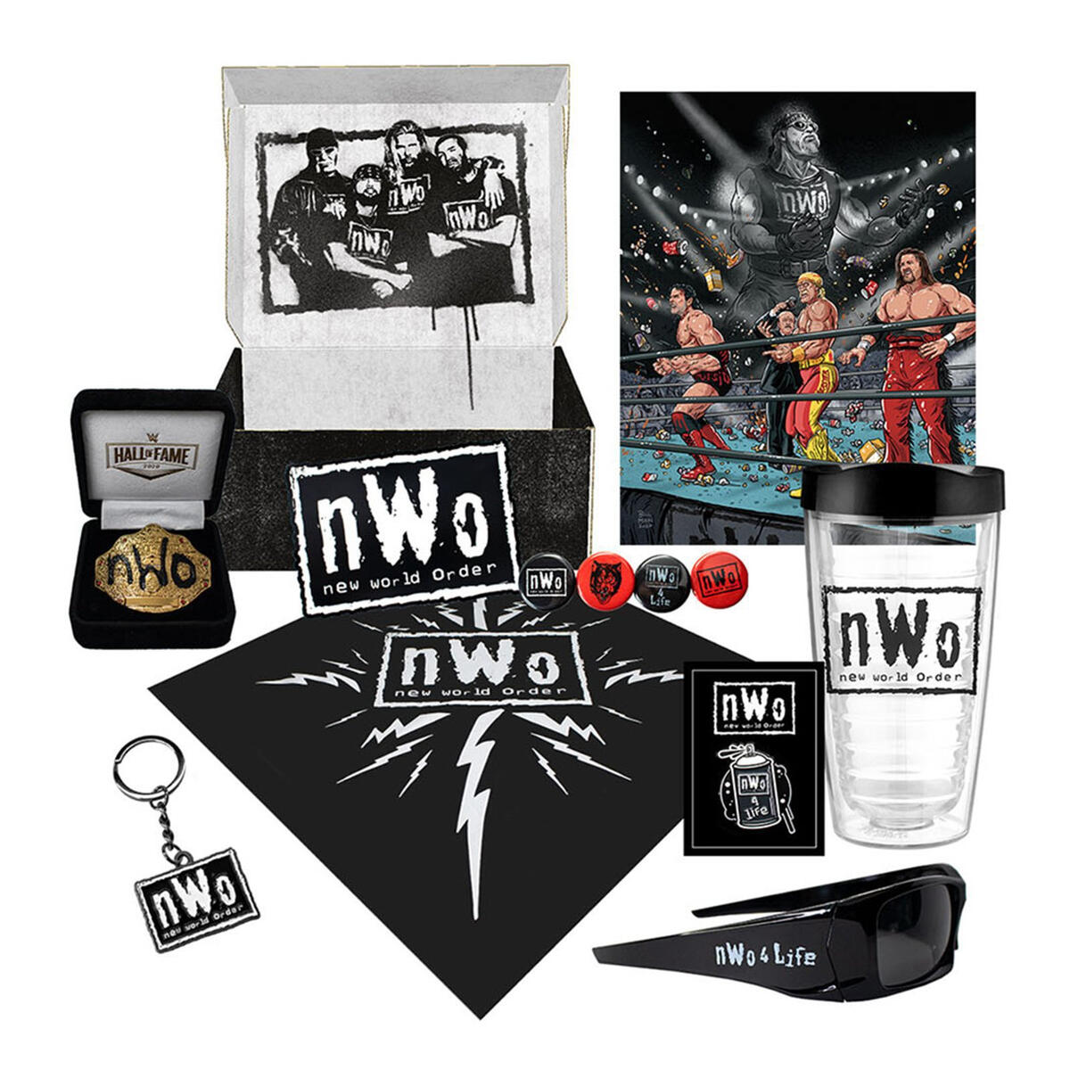 Nwo collector box WWE 3xl brand selling new bash at the beach