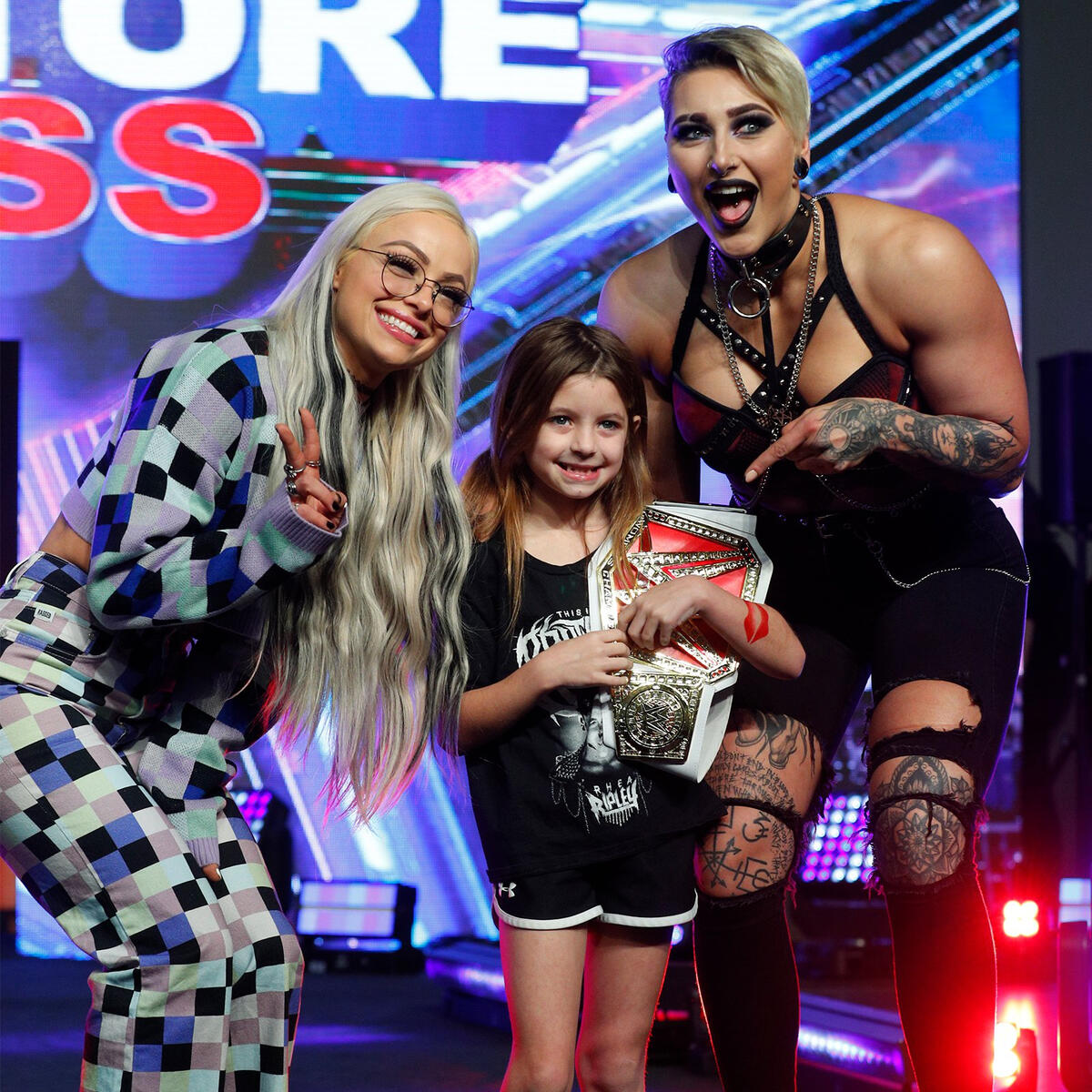 Liv And Rhea Ripley Greet The WWE Universe At WrestleMania