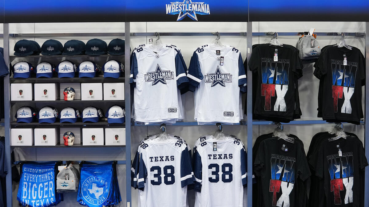 Visit the WrestleMania 38 Axxess Superstore and AT&T Stadium Store: photos