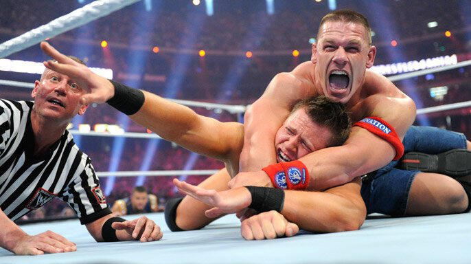 wrestlemania 27 john cena vs the miz