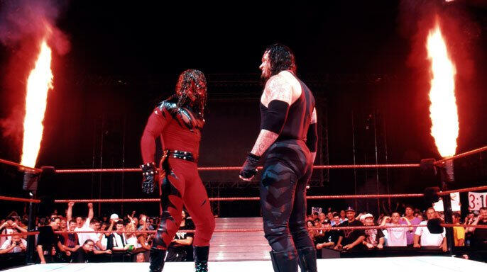 undertaker with kane mask