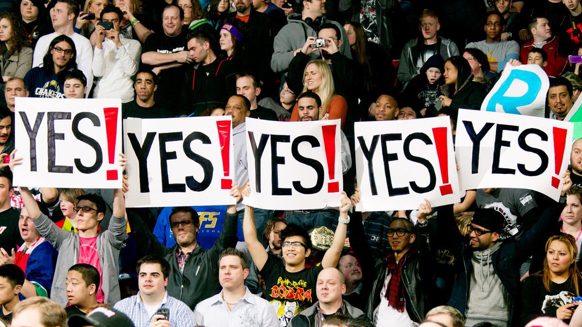 yes sign wwe