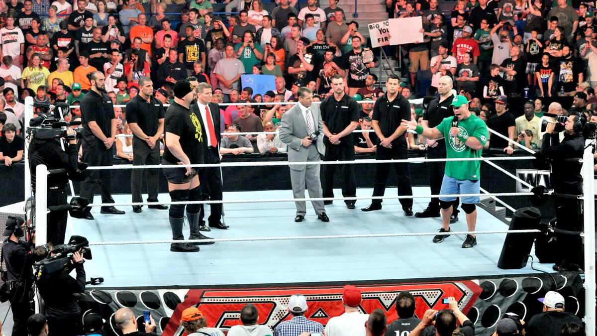 John Cena and Big Show interrupt Mr. McMahon's firing of John ...