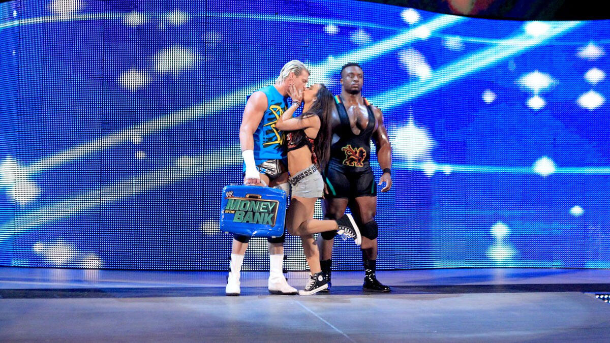 wwe dolph ziggler and aj kiss