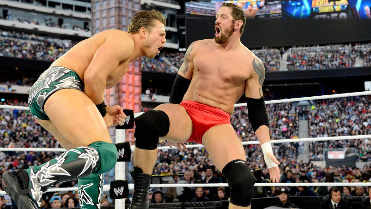 Wade Barrett knocked the wind out of his opponent.