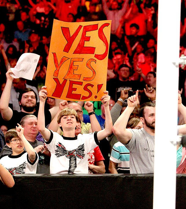 yes sign wwe