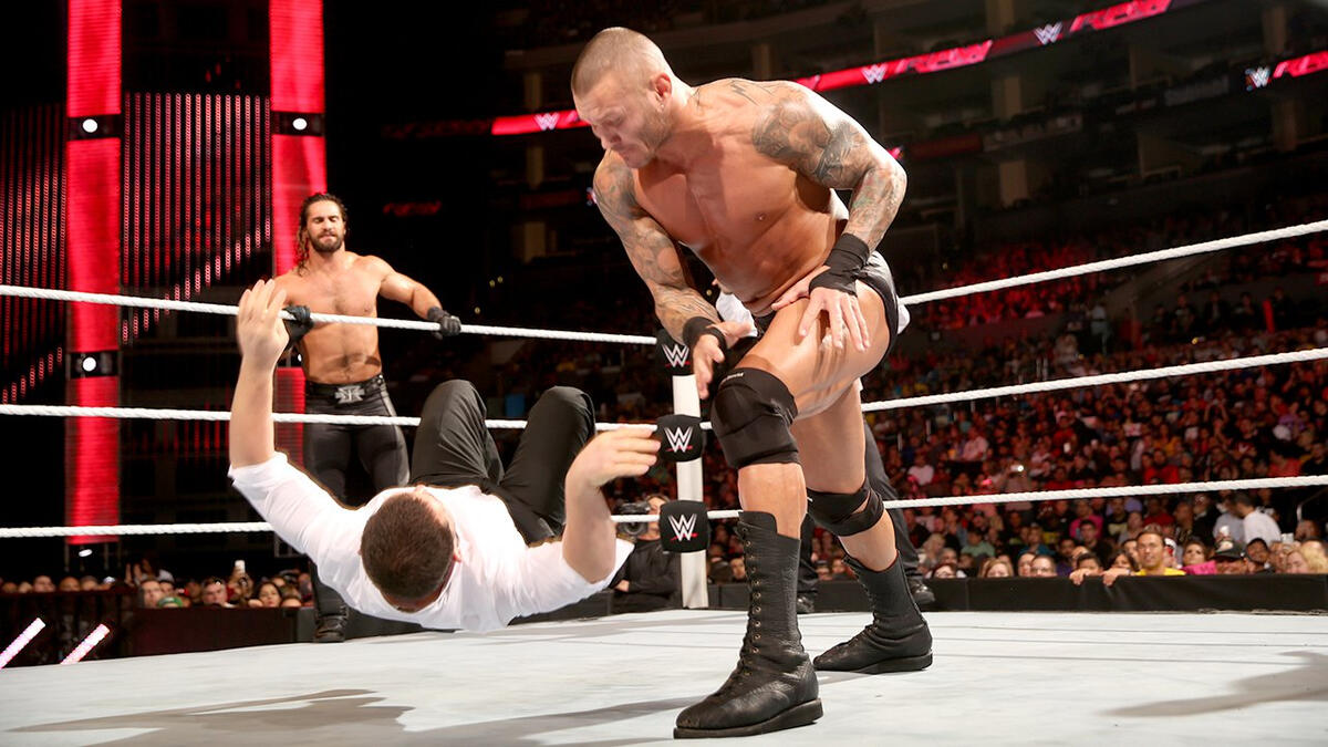 Randy Orton vs. Seth Rollins & J&J Security WWE App Vote Match